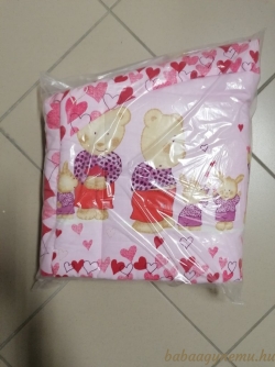 Rózsaszín szíves-macis - Íves fejvédő termék főképe